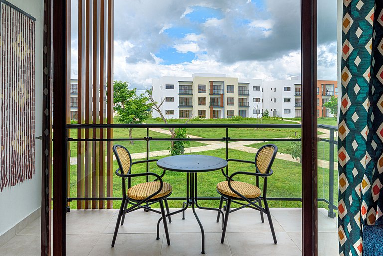 Apartamento con piscina, gimnasio y acceso a playa