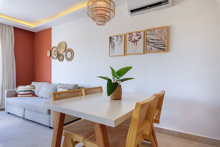 Apartamento con piscina, gym y playa a 7 minutos