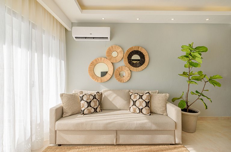 Piscina, 1 habitación, cerca Downtown Punta Cana