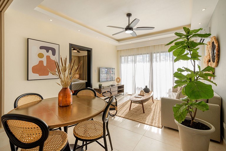 Piscina, 1 habitación, cerca Downtown Punta Cana