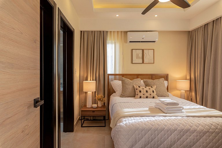 Piscina, 1 habitación, cerca Downtown Punta Cana