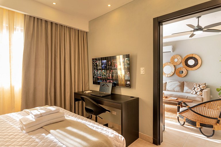 Piscina, 1 habitación, cerca Downtown Punta Cana