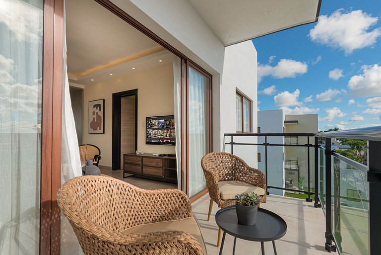 Piscina, 1 habitación, cerca Downtown Punta Cana