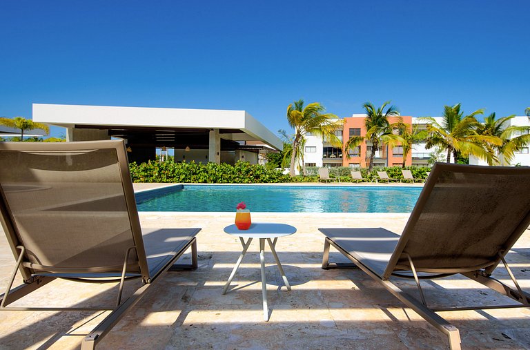 7 minutos de la playa, piscina y gym en Punta Cana