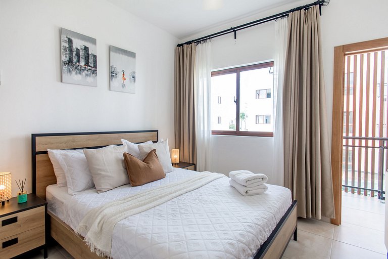 Acogedor 1 habitación con piscina playa cerca