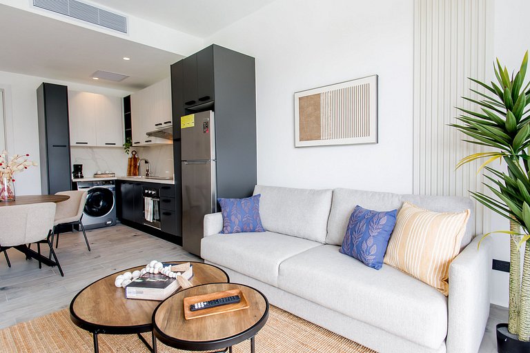 1 habitación, estilo lujoso y vista a la piscina