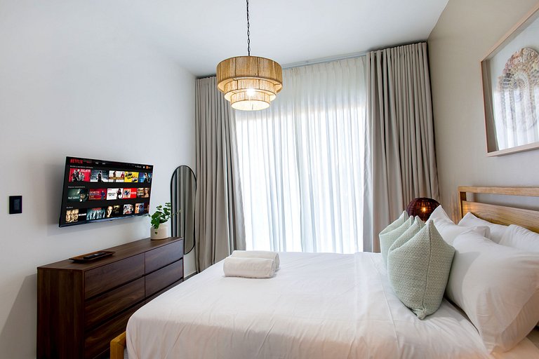 5 minutos Downtown 1 habitación piscina gimnasio