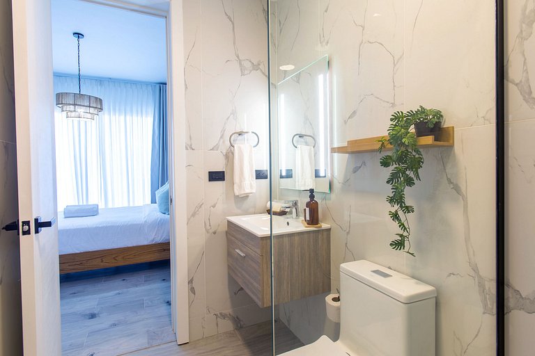 5 minutos Downtown 1 habitación piscina gimnasio