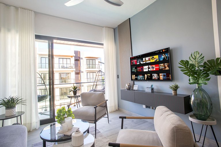 2 habitaciones, lujo, vista a la piscina, gimnasio