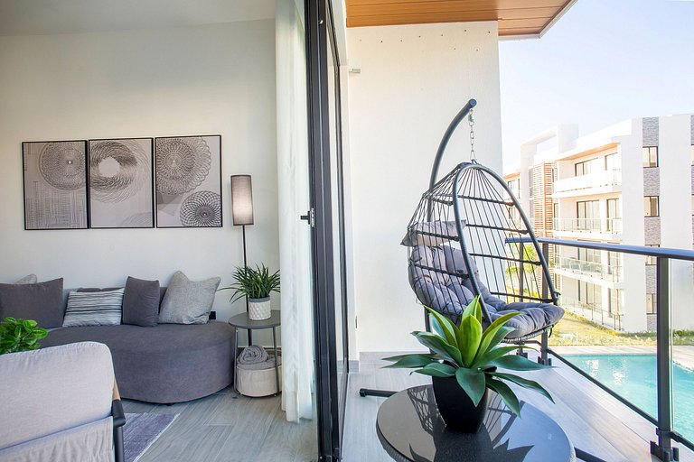 2 habitaciones, lujo, vista a la piscina, gimnasio