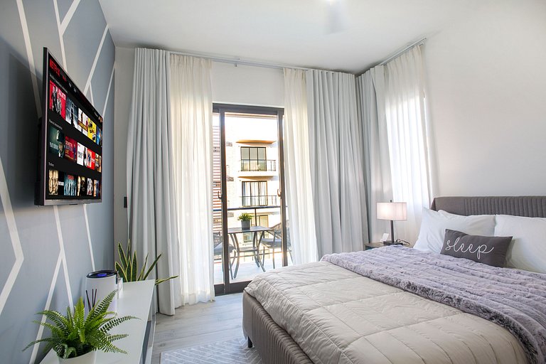 2 habitaciones, lujo, vista a la piscina, gimnasio