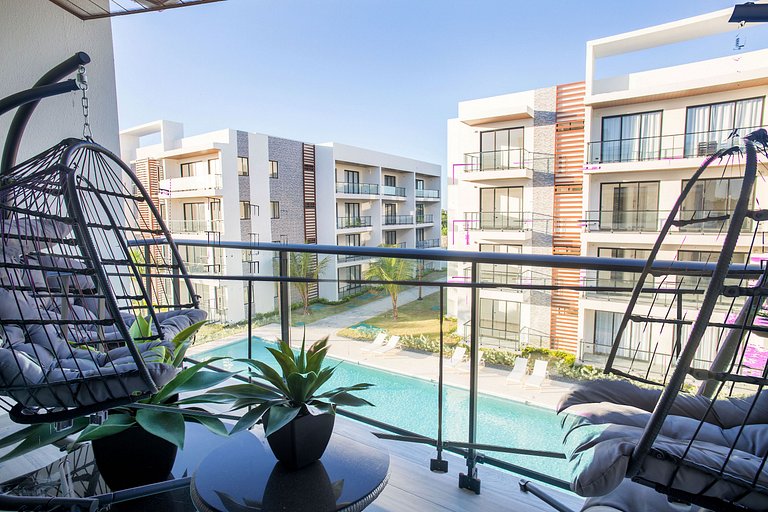 2 habitaciones, lujo, vista a la piscina, gimnasio