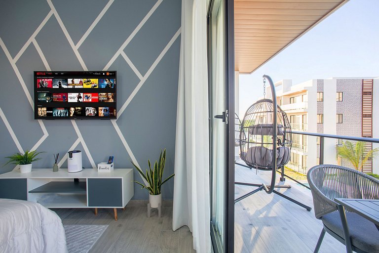 2 habitaciones, lujo, vista a la piscina, gimnasio