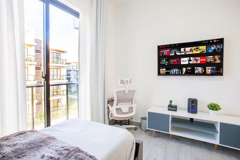 2 habitaciones, lujo, vista a la piscina, gimnasio