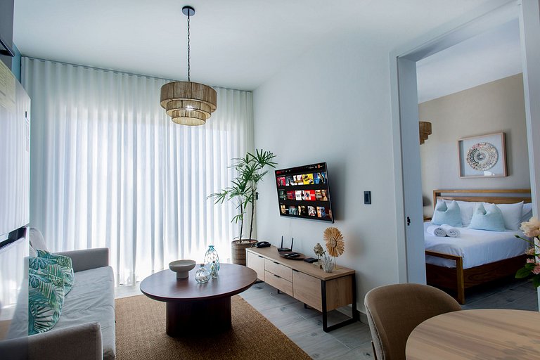 5 minutos Downtown 1 habitación piscina gimnasio