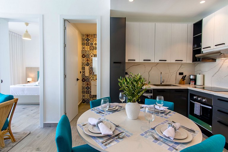 Moderno de 1 Habitación Piscina y Gimnasio