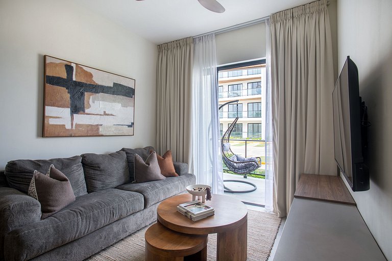 1BR Vistacana Primer piso Piscina, golf y gimnasio