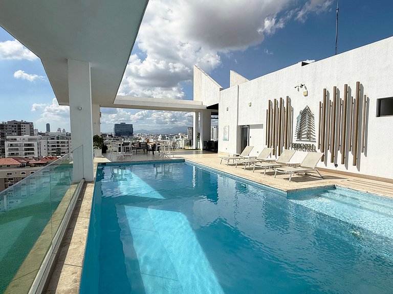 Exclusivo 1BR en Bella Vista Piscina Último Piso