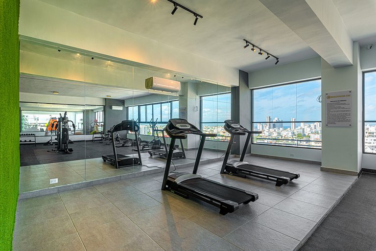Lujo y Exclusividad 2BR Torre Piscina y Gimnasio
