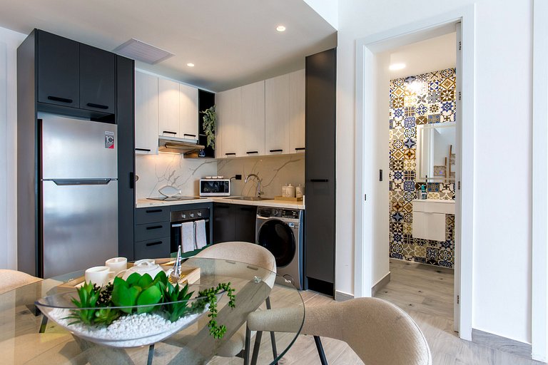 Moderno 1BR Piscina, Gimnasio y Cerca de Downtown