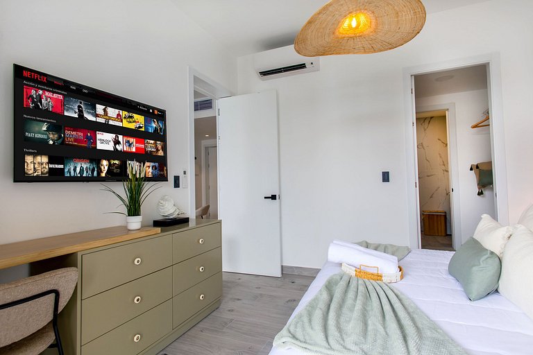 Moderno 1BR Piscina, Gimnasio y Cerca de Downtown