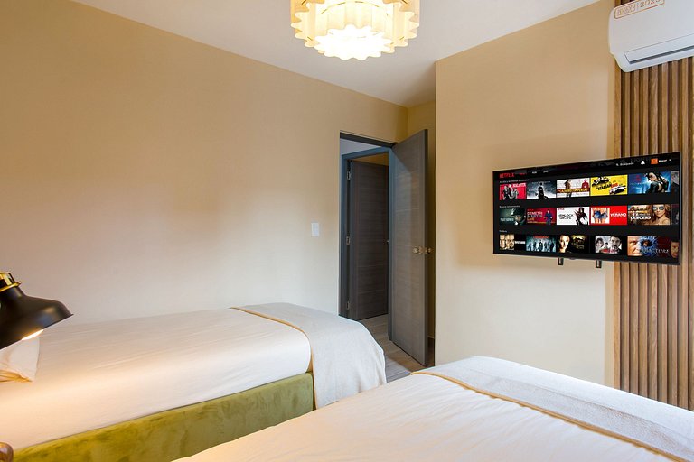 Moderno 2 habitaciones con piscina y elevador