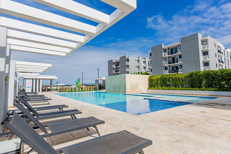 Moderno 2 habitaciones con piscina y elevador