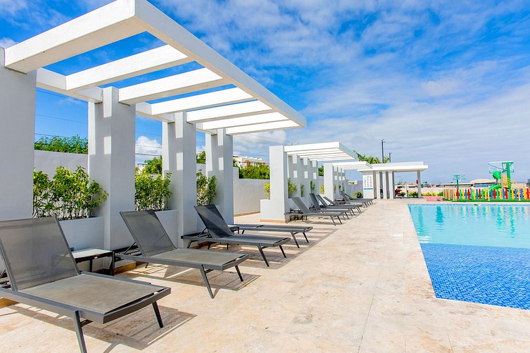 Moderno 2 habitaciones con piscina y elevador