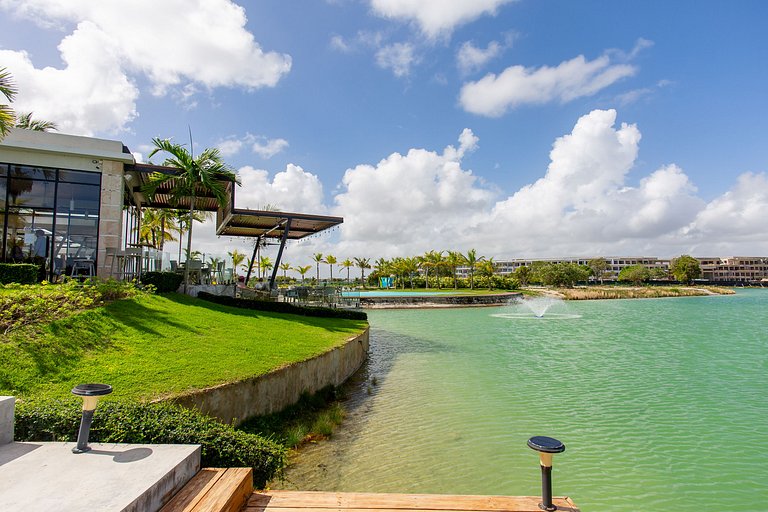 1 dormitorio piscina, gimnasio y playa artificial