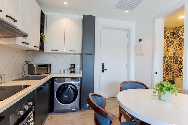 Exclusivo 1BR piscina, gym y playa artificial