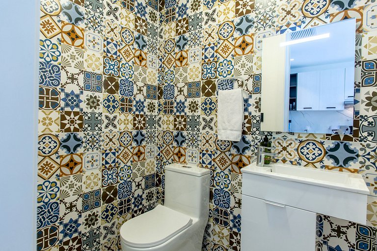 Exclusivo 1BR piscina, gym y playa artificial