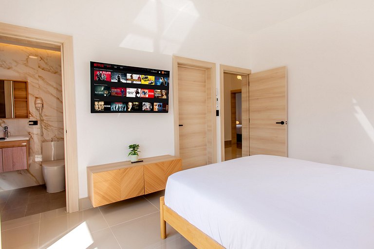 Villa de tres habitaciones con piscina privada