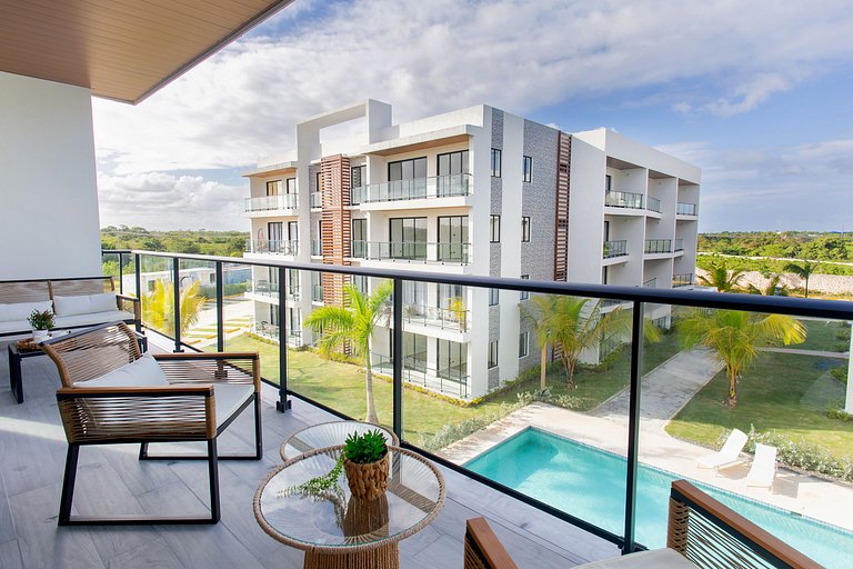 2 Habitaciones con vista a la piscina y gimnasio