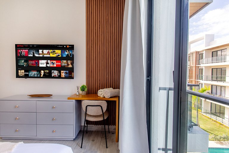 2 Habitaciones con vista a la piscina y gimnasio