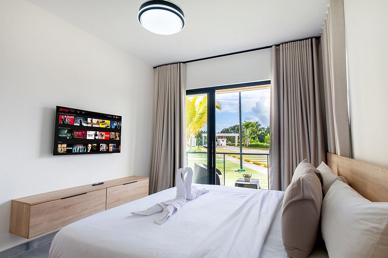 2 habitaciones primer piso, piscina y gimnasio