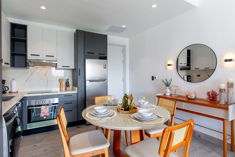 1 habitación, playa artificial, piscina y gimnasio