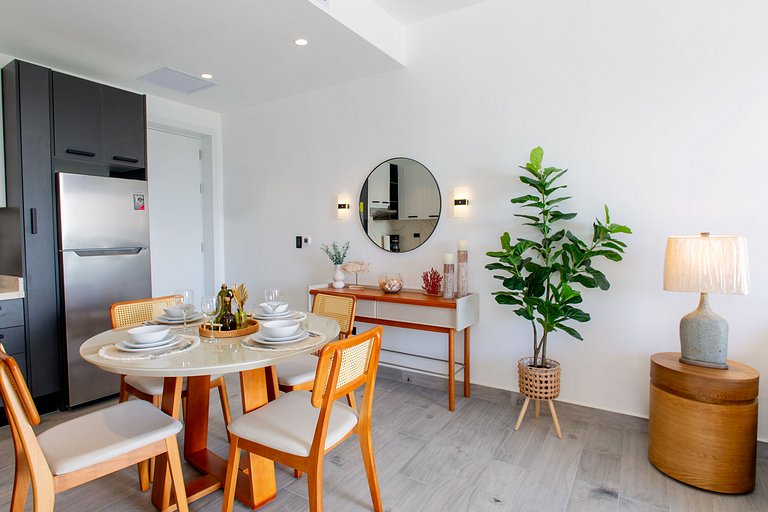 1 habitación, playa artificial, piscina y gimnasio