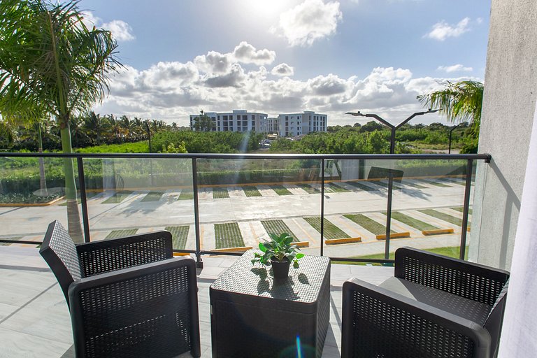 1 habitación, playa artificial, piscina y gimnasio