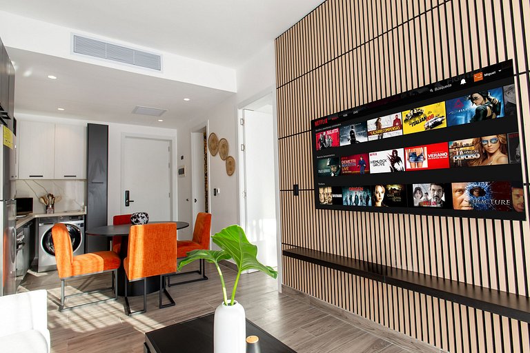 1BR primer nivel, piscina, gym y playa artificial