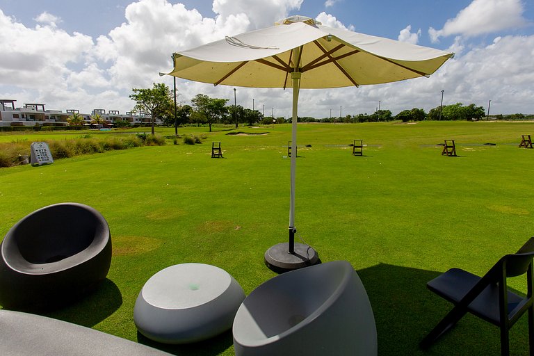 1BR primer nivel, piscina, gym y playa artificial