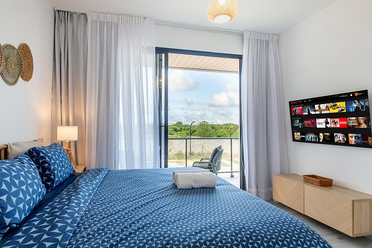 1BR, playa artificial, piscinas, gym, ubicación