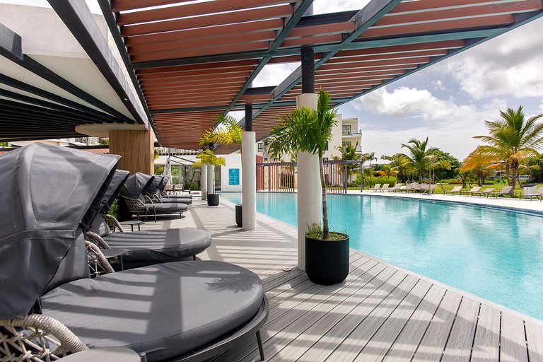 Elegante 1BR en Vistacana piscina gymnasio