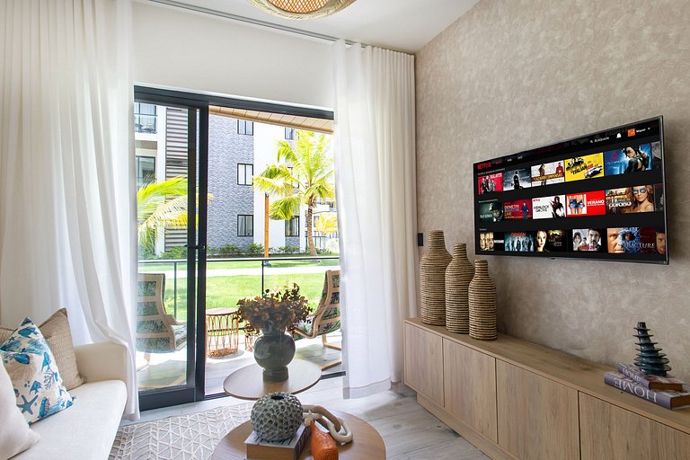 Apartamento en primer nivel con vista a la piscina