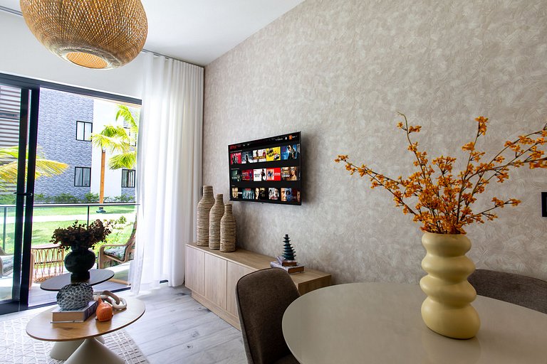 Apartamento en primer nivel con vista a la piscina