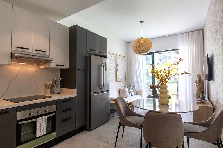 Apartamento en primer nivel con vista a la piscina