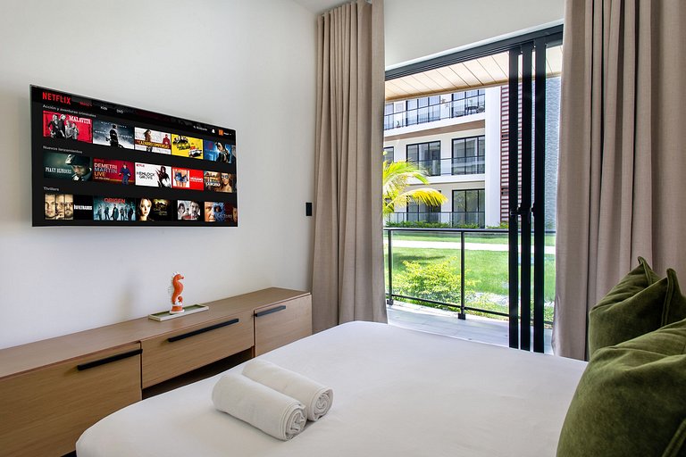 Apartamento en primer nivel con vista a la piscina