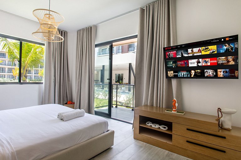Apartamento en primer nivel con vista a la piscina