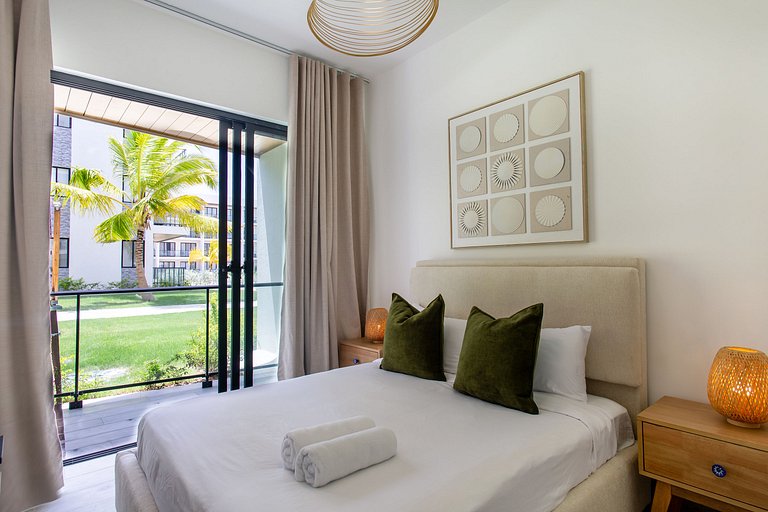 Apartamento en primer nivel con vista a la piscina