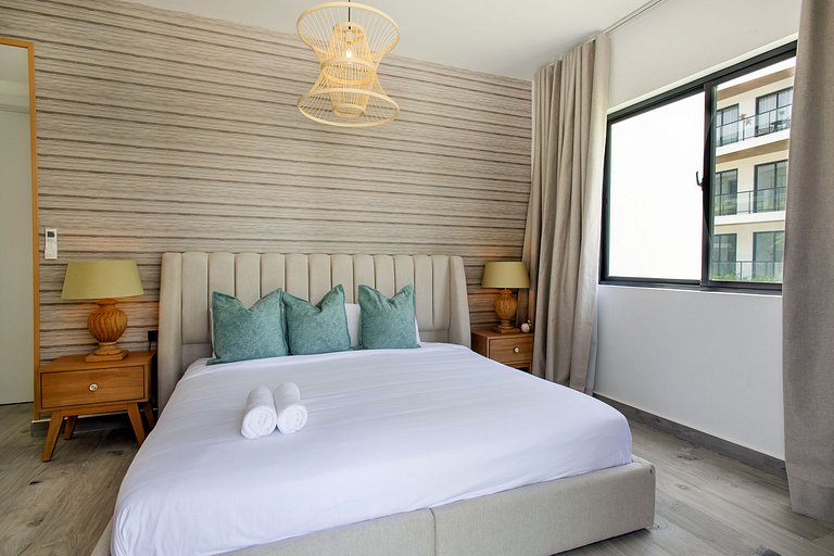 Apartamento en primer nivel con vista a la piscina