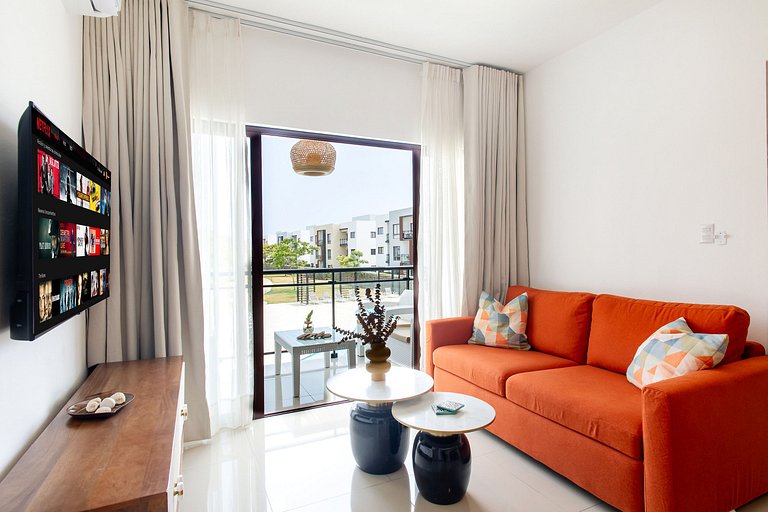 2 habitaciones con vista a piscina y jardín